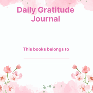 Daily Gratitude Journal digital PDF for daily reflection, positivity, and intention setting.