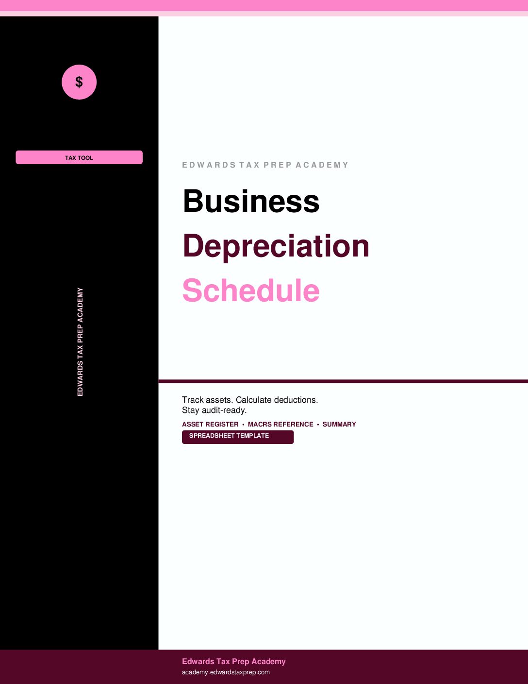 Business Depreciation Schedule