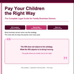 Pay Your Children the Right Way