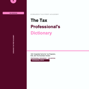 The Tax Professional's Dictionary