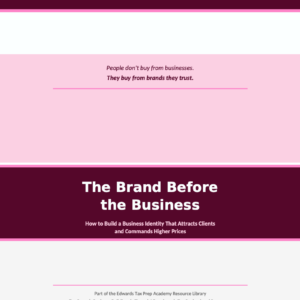 The Brand Before the Business