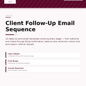 Client Follow-Up Email Sequence Template