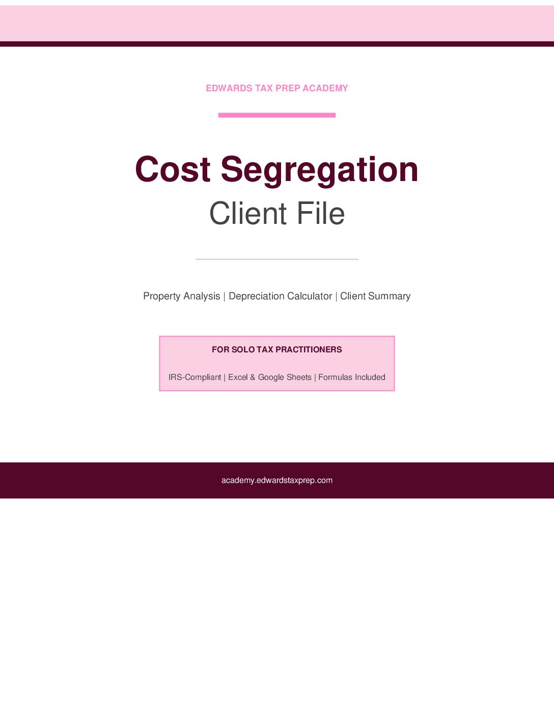 Cost Segregation Client File