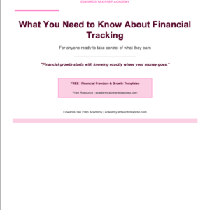 What You Need to Know: Financial Tracking